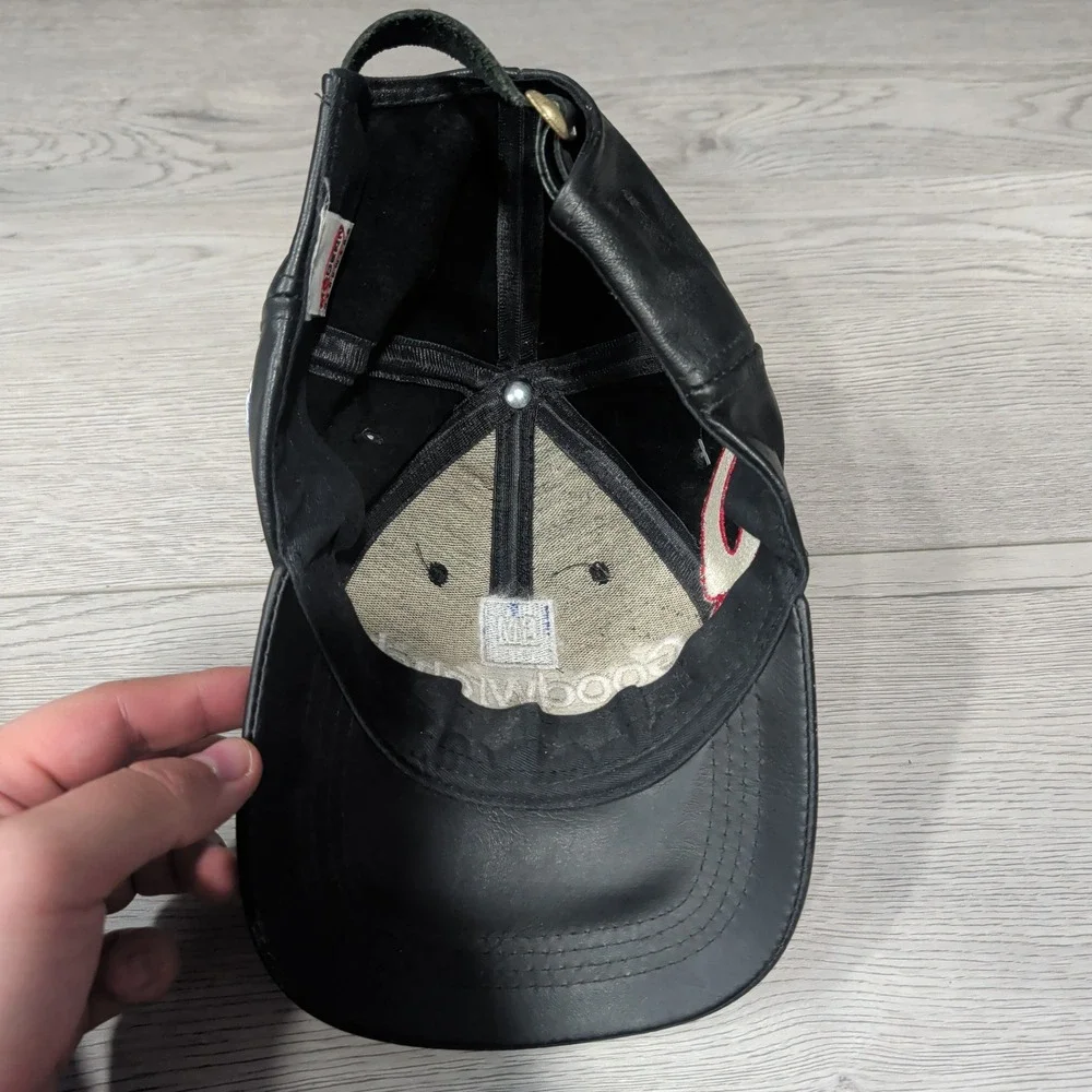 Vintage Modern Headwear‎ Hat Black Leather Dale Earnhardt GM NASCAR Racing USA